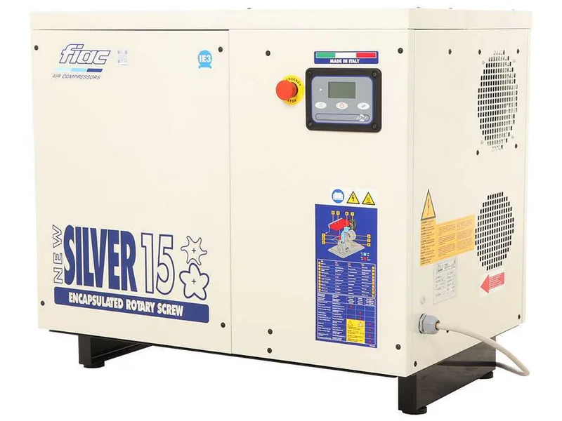 Fiac New Silver 15 - Compresseur rotatif triphasé à vis silencieux - Moteur 15 HP