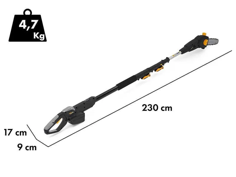 Alpina AM 20 Li Kit - Élagueuse - Taille-haie sur perche de rallonge - 20V/4Ah