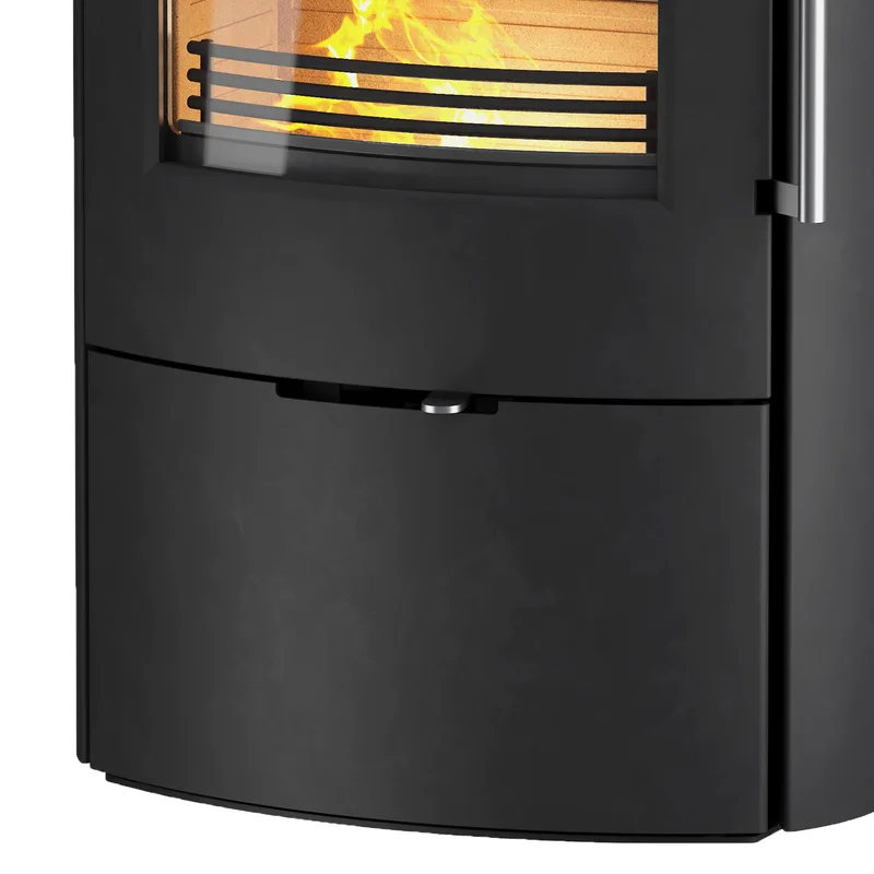Poêle à bois TermaTech TT80RL en acier noir