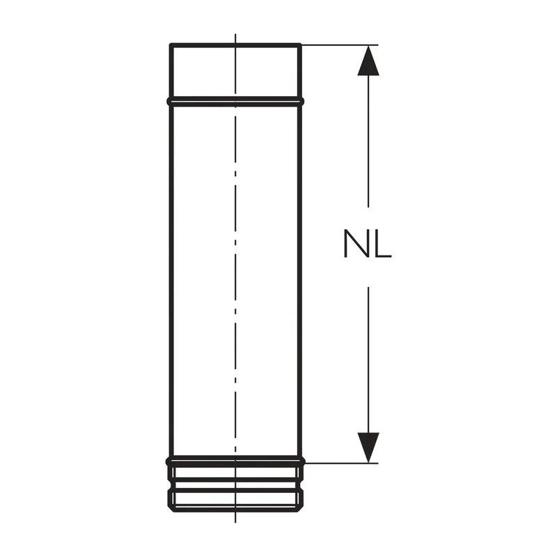 Schiedel Élément de conduit PPL ovale 500 mm Ø 130 mm