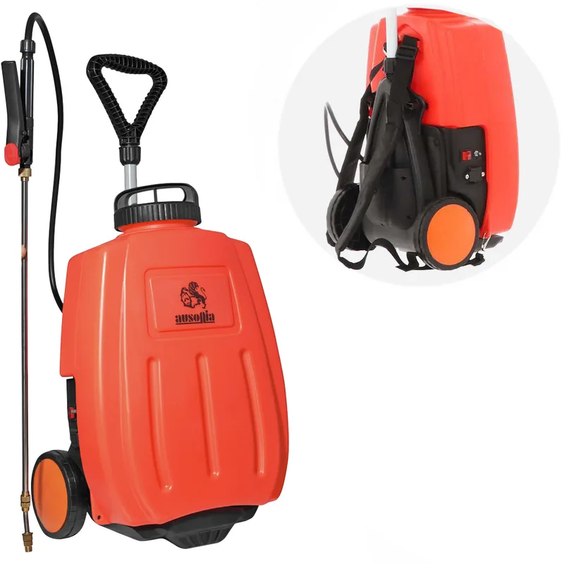 Pompe de pulvérisation à dos sur chariot Ausonia 16L - batterie 12V/10Ah