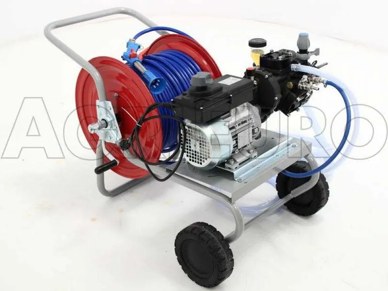 Groupe motopompe de pulvérisation électrique Comet APS 31 moteur électrique et chariot