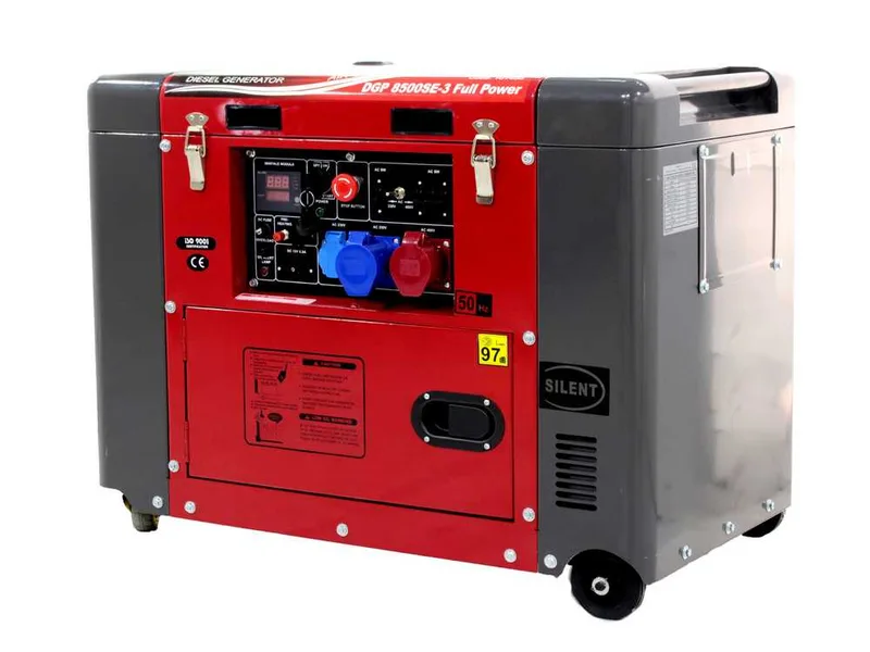 GeoTech Pro DGP8500SE-3 - Groupe électrogène 6.0 KW diesel Full-power insonorisé + ATS triphasé
