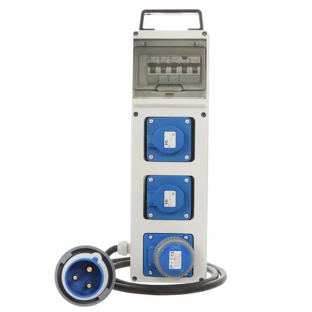 Adaptateur multiprises pour générateurs monophasé pour alimentation de matériels à absorption élevée (jusqu'à 7.2KW)