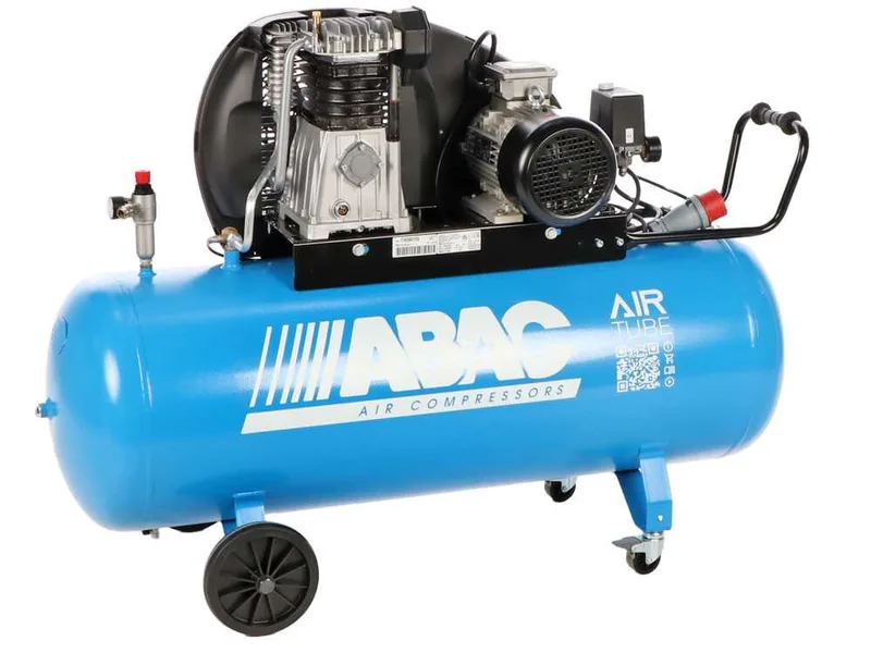 ABAC A49B 200 CT4 - Compresseur d'air électrique triphasé par courroie - Moteur 4 CV - 200 L