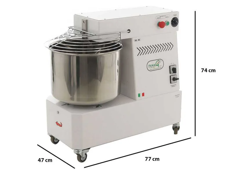 Pétrin à spirale Famag IM 40 - 400 triphasé 2 vitesses, 38KG professionnel