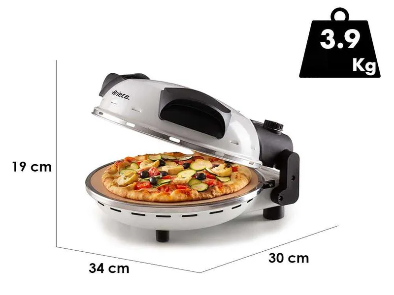 Ariete 0918 Blanc - Four à pizza électrique - Pierre réfractaire