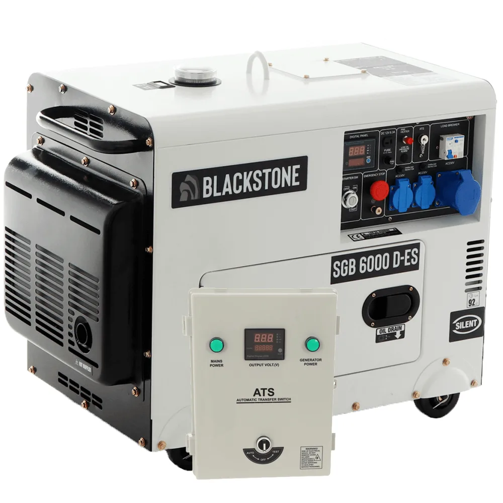 Blackstone SGB 6000 D-ES - Groupe électrogène diesel Monophasé - 5.3 kw - Tableau ATS inclus