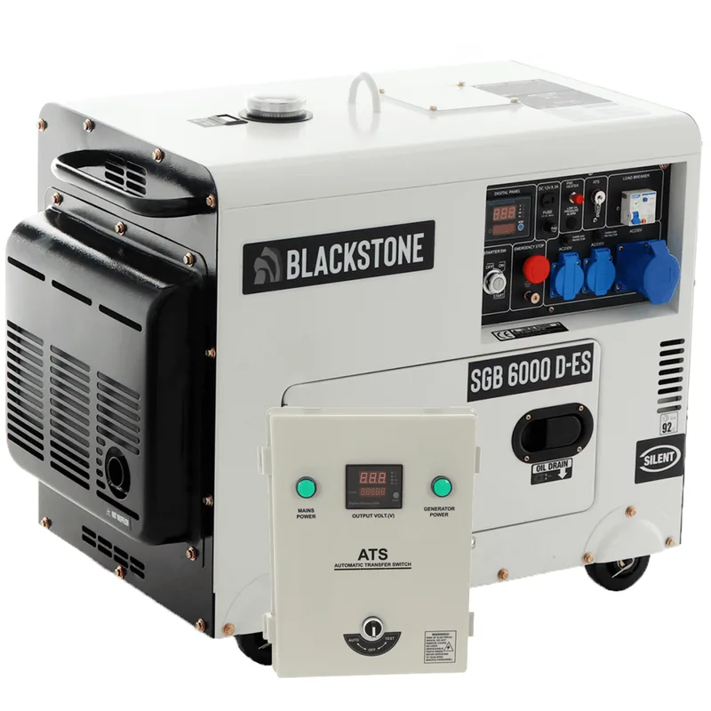 Blackstone SGB 6000 D-ES - Groupe électrogène diesel Monophasé - 5.3 kw - Tableau ATS inclus