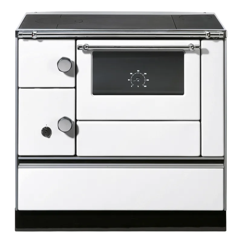 Westminster K76-90 cuisinière à bois acier blanc, droite