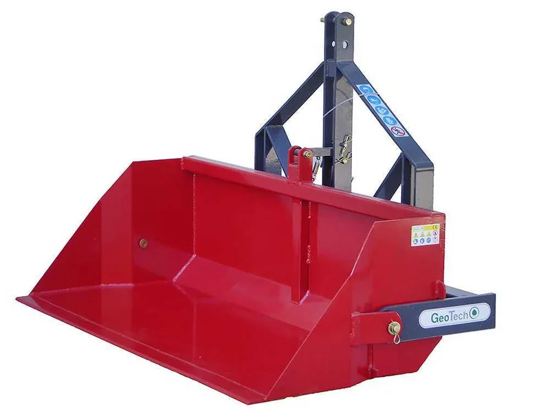 Godet postérieur pour tracteur GeoTech de 180 cm - Série lourde - Capacité charge 700 Kg