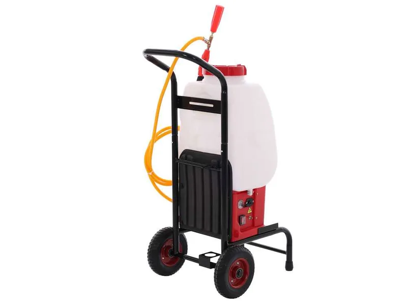 GeoTech SP 250 E - Pulvérisateur à batterie dorsal + chariot - 25 L