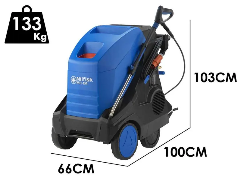 Nilfisk MH 4M - Nettoyeur haute pression à eau chaude professionnel - triphasé - 860 l/h - 250 bar