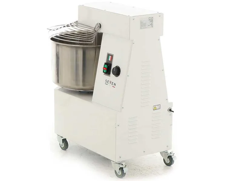 Pétrin à spirale professionnel Seven Italy GH 40 2V - 230 V - Avec roues et Minuterie - 2 vitesses