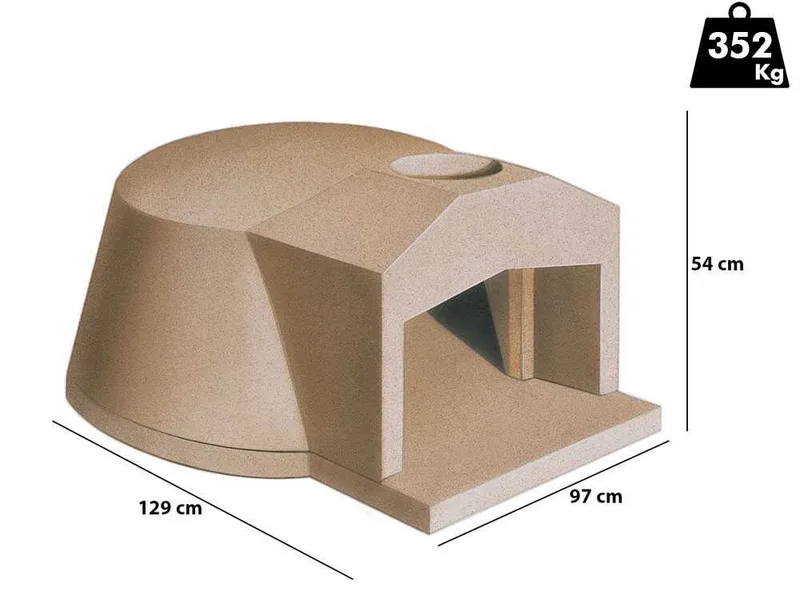 Linea VZ F1 - Four à bois encastrable avec chambre Ø 85 cm - Capacité de cuisson 3 pizzas