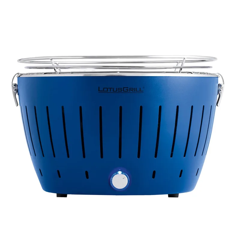 LotusGrill LG G34 U BL - Barbecue portable pour l'extérieur - Coque bleue