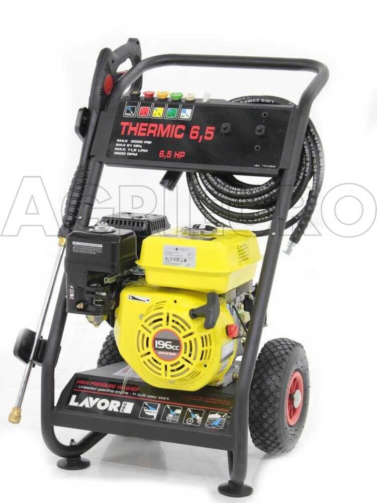Nettoyeur haute pression thermique Lavor Pro Thermic 6,5 avec moteur 196 cm³ à essence - 210 bar