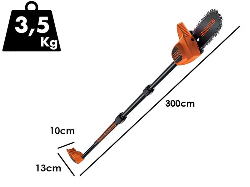 Black & Decker GPC1820L20-QW - Élagueuse à batterie sur perche 18V 2Ah + une batterie 18V 2Ah