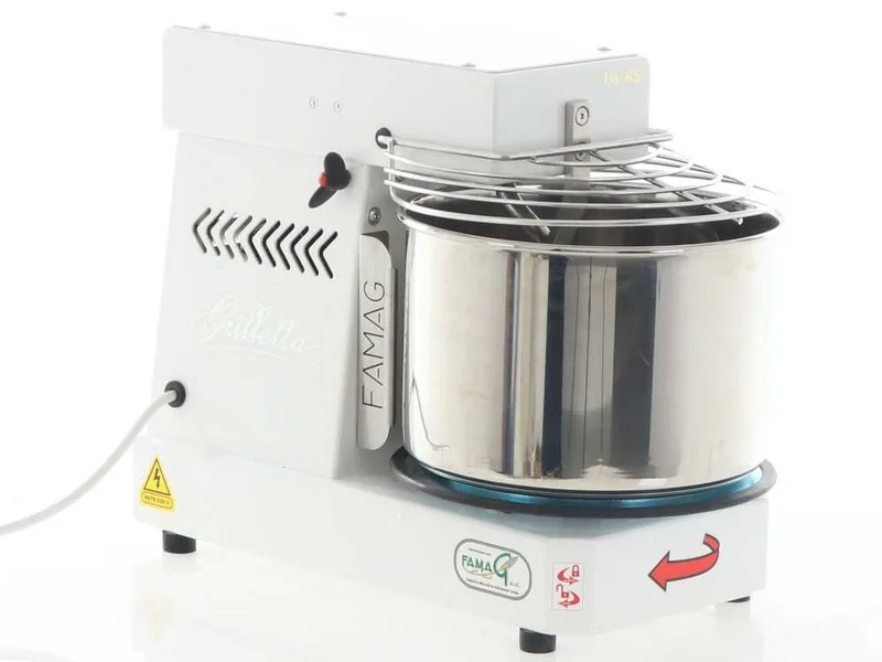 Pétrin à spirale Famag Grilletta IM 6 S - Tête basculante - Capacité cuve 6 Kg 11 litres