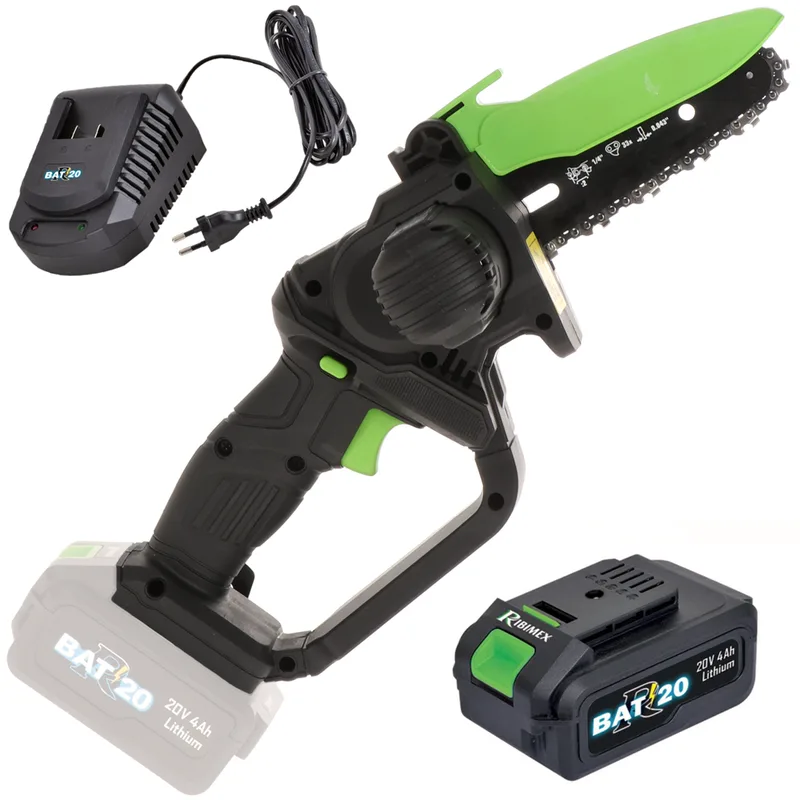 Ribimex PRBAT20/TRB - Élagueuse sur batterie - 20 V/4 Ah