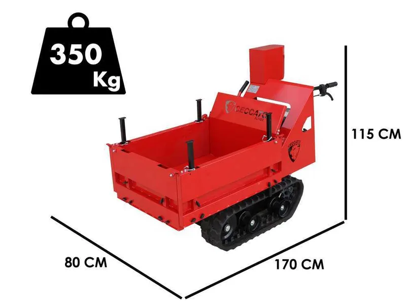 Ceccato Olindo Tritone BIG CINGO - Broyeur autotracté à chenilles sur brouette - Moteur Honda GX390