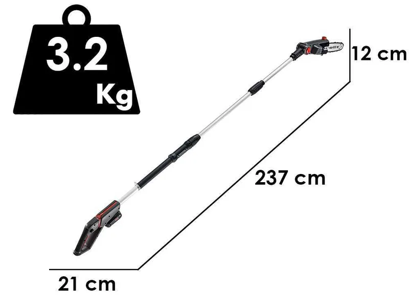AL-KO Comfort CSA 1820 - Perche élagueuse télescopique à batterie - 18V/2,5Ah