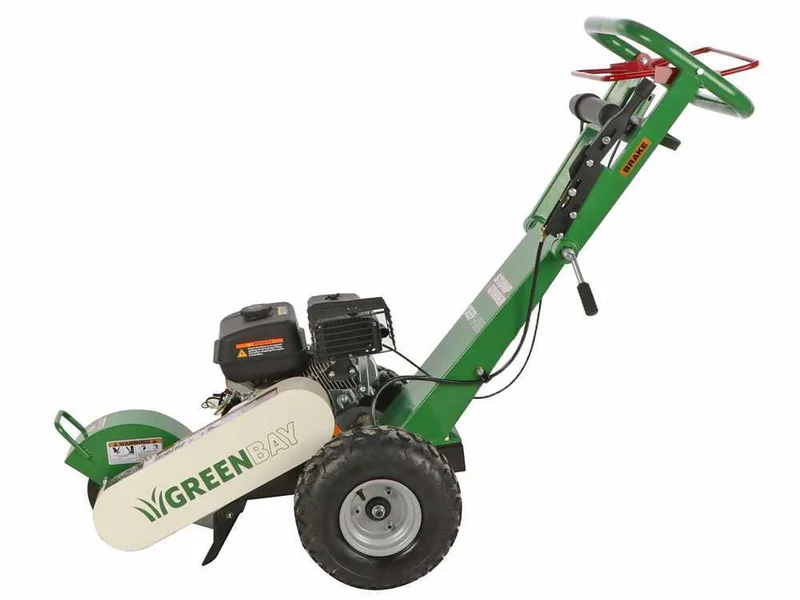 GreenBay Deep L-200 - Rogneuse de souche - Moteur Loncin 196 cm3 - Roue de coupe avec 8 lames en carbure de tungstène
