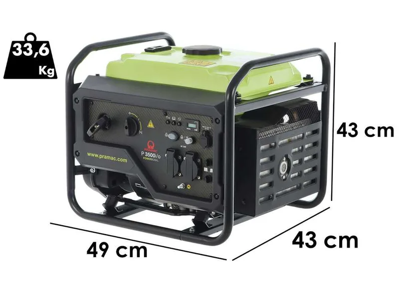 Pramac P3500I/O - Groupe électrogène inverter 3.3 kW monophasé