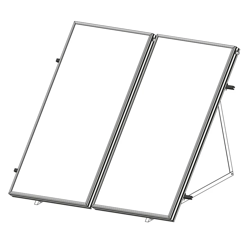 Sunex kit de montage pour toit plat pour 2 capteurs solaires plats Basicx 2.0