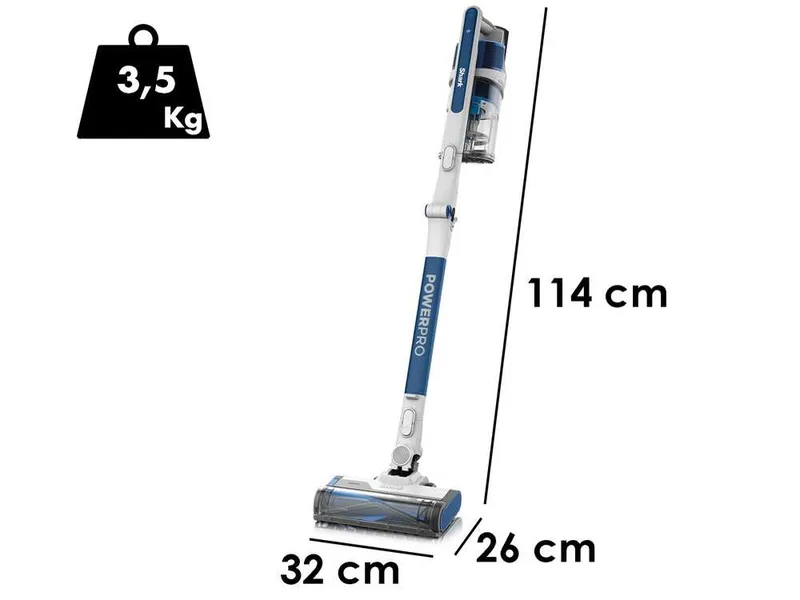 Shark PowerPro IZ380EU - Aspirateur - Balai à batterie - 2 en 1 - Batterie 21,6 V