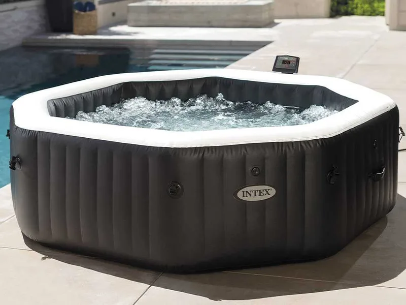 Intex Octogonale Jet & Bubble Deluxe 28458EX - Ø201x71 cm - Spa gonflable à hydromassage