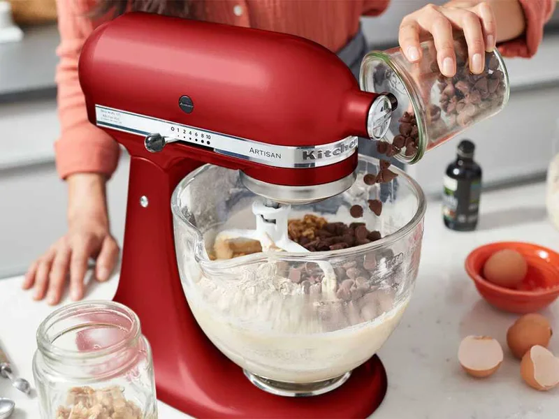 KitchenAid Artisan 5KSM125-EER Rouge Impérial - Batteur mélangeur planétaire avec tête relevable