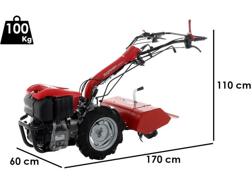 Barbieri Flex 3+2 - Motoculteur Diesel - Kholer KD15-350 - 8,5 CV