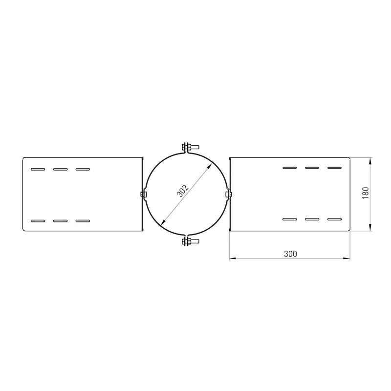 Fixation de chevrons pour cheminée en acier inoxydable Opsinox 250 mm DS