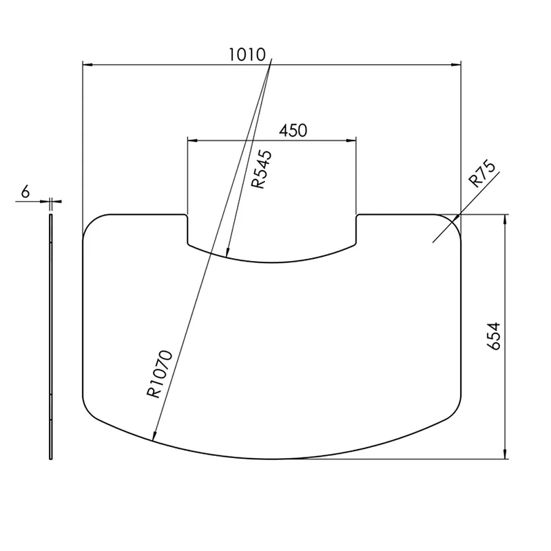 TermaTech Plaque de protection / Plaque de forme TT80 Verre