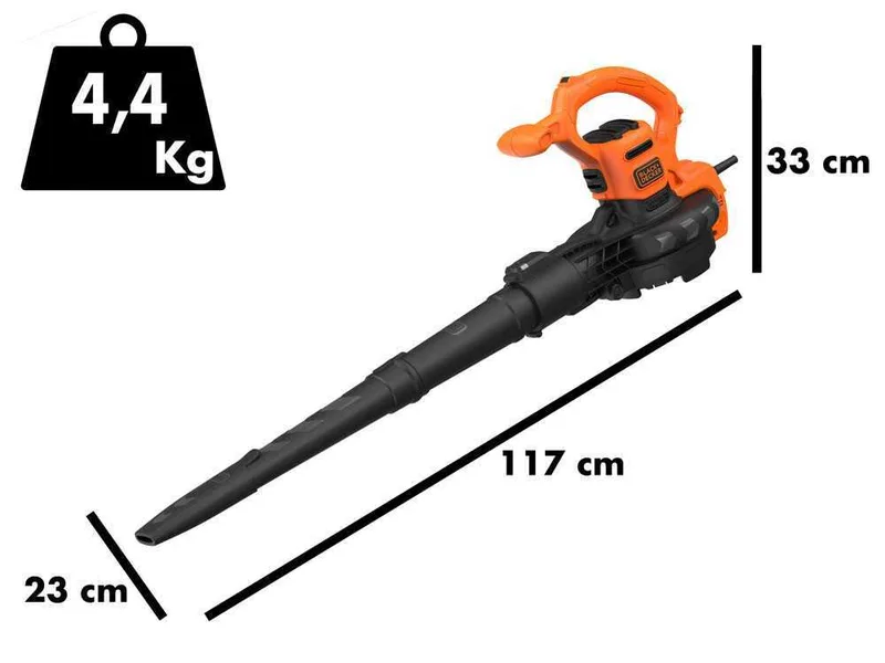 Black & Decker BEBLV290 - Souffleur aspirateur électrique à feuilles 3 en 1