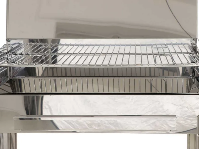 Mille Achille Large - Barbecue à charbon en acier inox artisanal - 67,5x37 cm