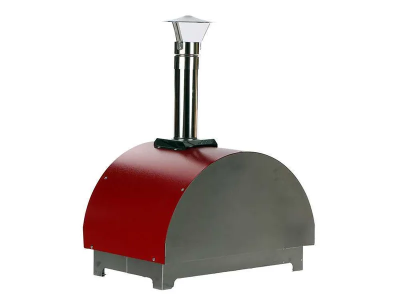 AgriEuro Quattro Stagioni Rouge - Four à bois pour pizza d'extérieur 60x40 - capacité 1 pizza