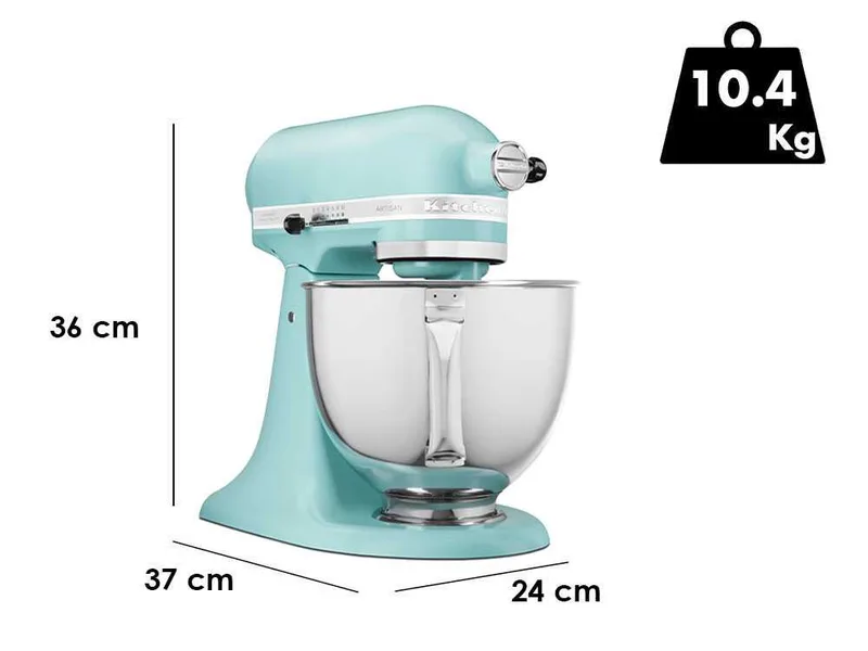 KitchenAid Artisan 5KSM125-EMI Mineral Water - Batteur mélangeur planétaire avec tête relevable