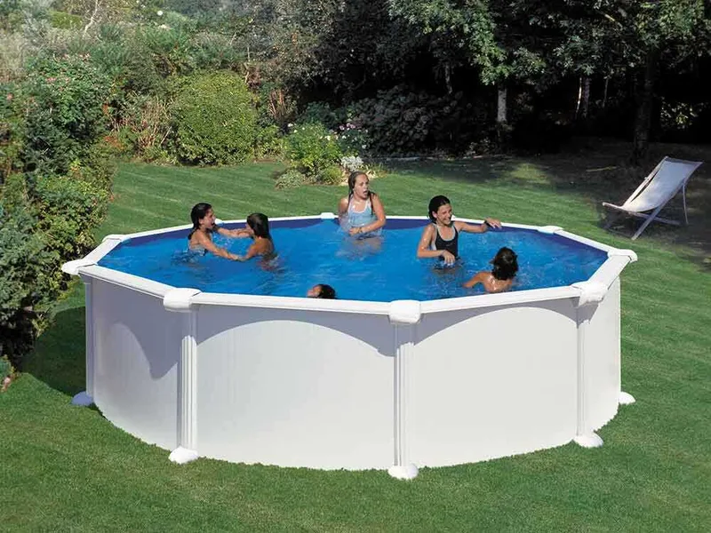 Gre Atlantis Ronde Ø460 x 132cm - Piscine hors-sol en acier