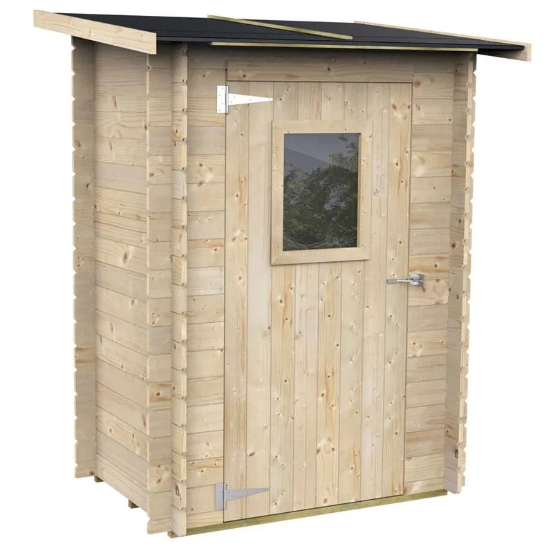 Alce Hobby 146x98 - Abri de jardin en bois - Avec fenêtre frontale - 146x98x197 cm