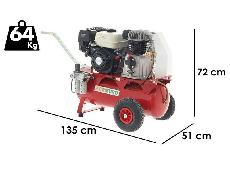 Motocompresseur thermique Krisone 580 - Moteur Sbaraglia 6,5 CV