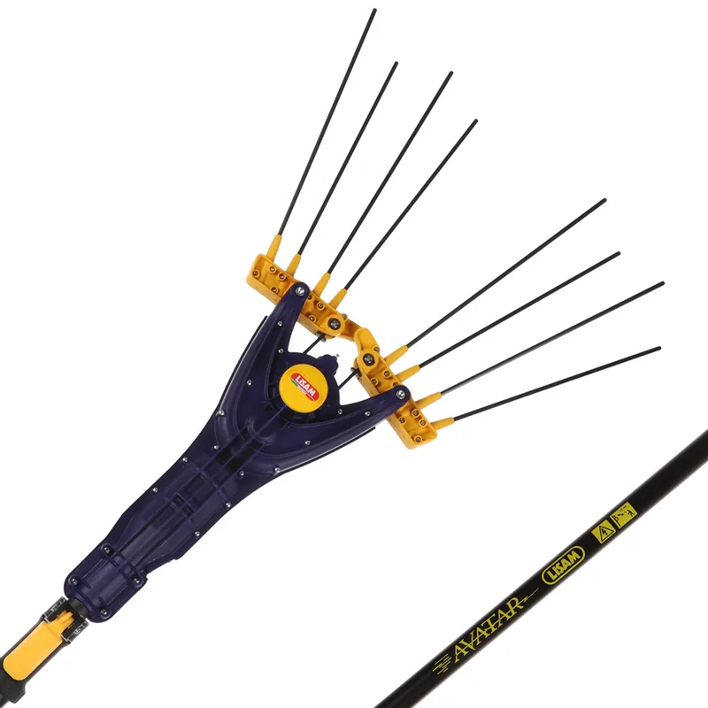 Lisam Avatar - Peigne vibreur électrique à batterie - Avec 8 dents en carbone - 230-330 cm - Perche télescopique