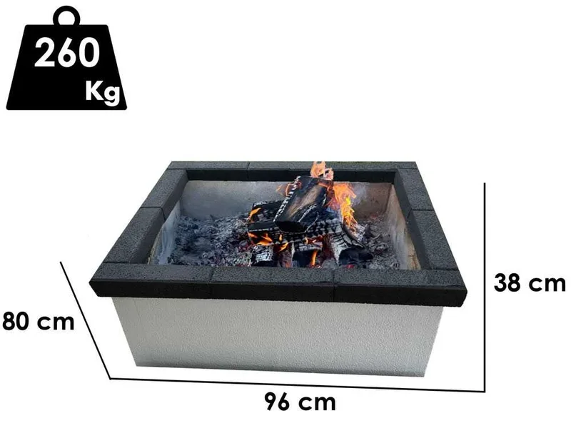Palazzetti Vulcano - Barbecue en maçonnerie à bois et à charbon