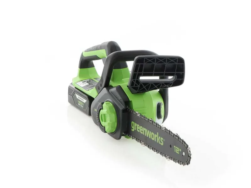 Greenworks GD24CS30 - Tronçonneuse électrique à batterie 24 V 8 Ah - Lame de 30 cm