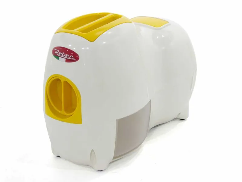 Reber Fido 9250 BG - Râpe électrique de table - Blanche et Jaune - Avec moteur de 140W