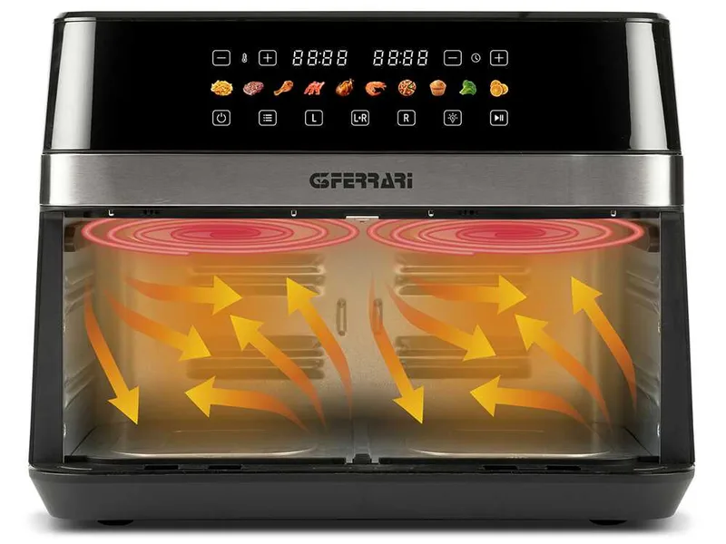 G3 Ferrari Friggisano 6+6 - Friteuse à air chaud 12 L avec double bac