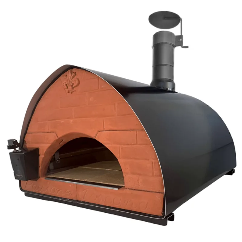 Pizza Party Passione - Four à pizza hybride 2-en-1 gaz/bois - Chambre de cuisson 80 x 60 cm - Sole en briques réfractaires