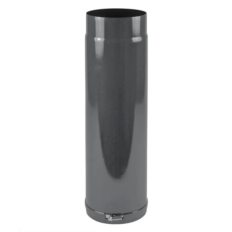 Tube de poêle / Conduit de fumée émaillé 150 mm - Tube télescopique gris