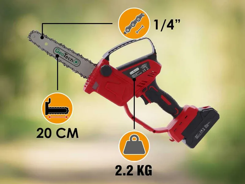 GeoTech X-Line PS-20V - Élagueuse sur batterie - 20 V 5 Ah
